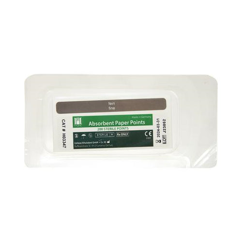 Coltene Whaledent H03347 Hygenic Absorbent Paper Points Fine White 200/Bx Coltene Whaledent H03347 Hygenic Absorbent Paper Points Fine White 200/Bx